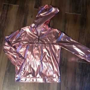 More Than Magic shiny pink hooded jacket